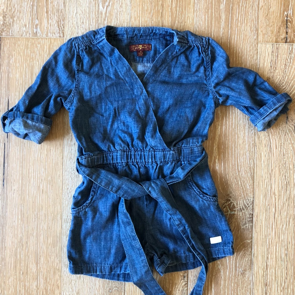 7 For All Mankind girls denim romper